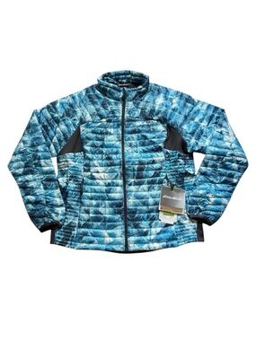 EDDIE BAUER Blue Goose Down Quilted Puffer Jacket Stormdown 800 Women's XL NWT